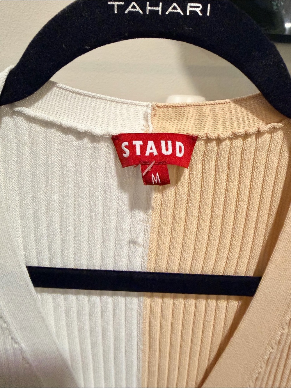 BNWOT Staud Shoko Colorblock Cardigan - Size Medium - Picture 8 of 15